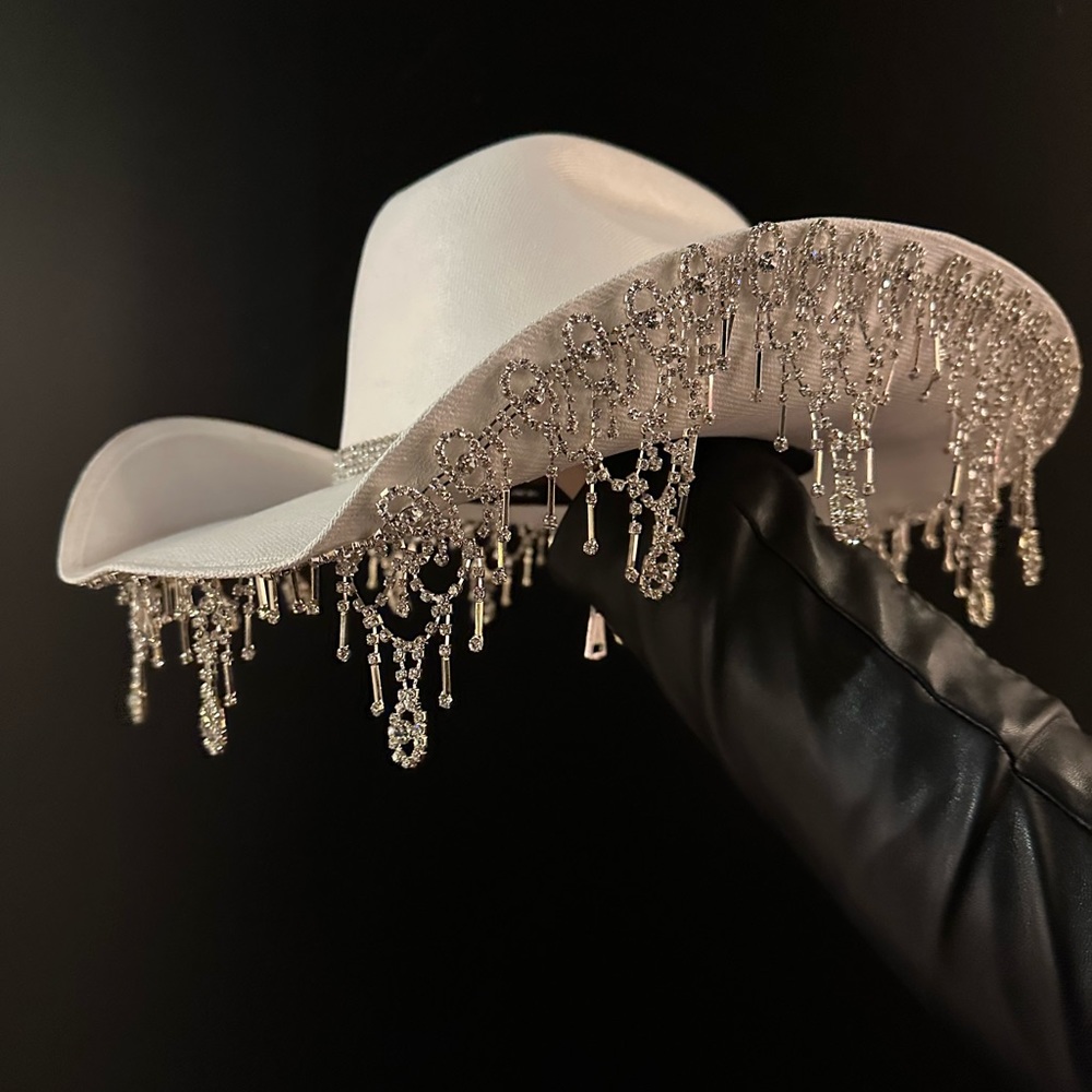 💎🤠Bridal bachelorette Rhinestone cowgirl hat